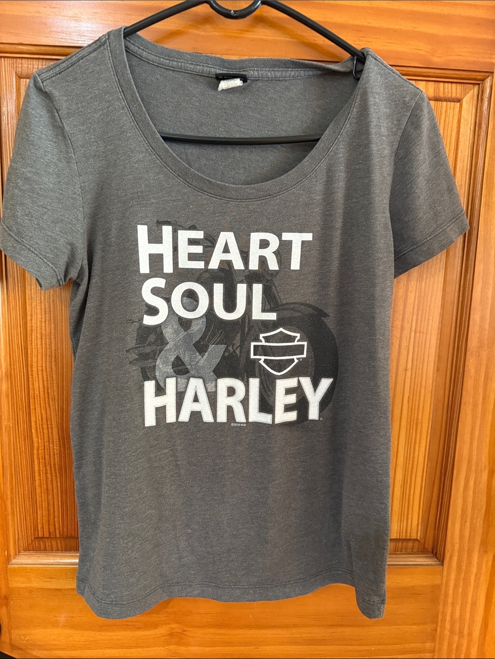 Harley-Davidson Charcoal Gray Heart Soul & Harley Graphic Tee